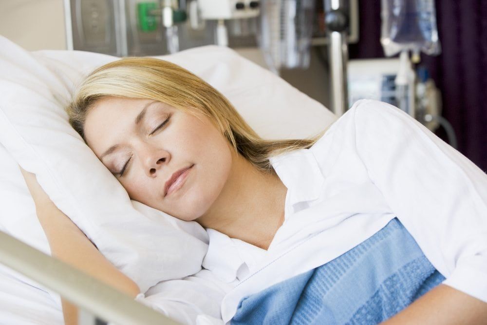 Woman Sleeping comfortably after pillar procedure